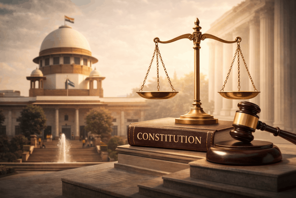 Rule-of-law, image indicating supreme court architecture and COI book