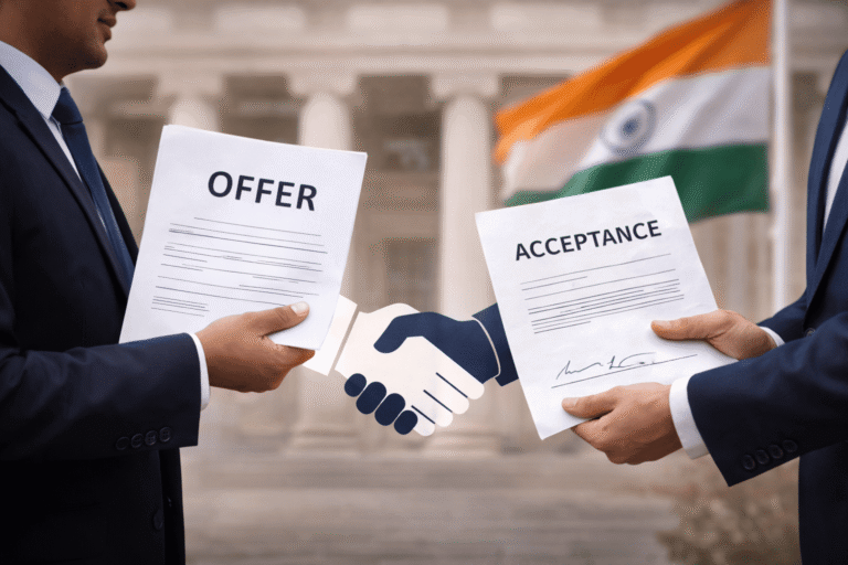 Offer and acceptance concept in contract formation under the Indian Contract Act 1872